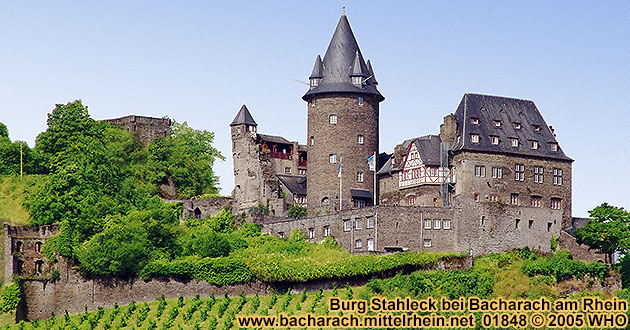 Castle Stahleck above Bacharach on the Rhine River