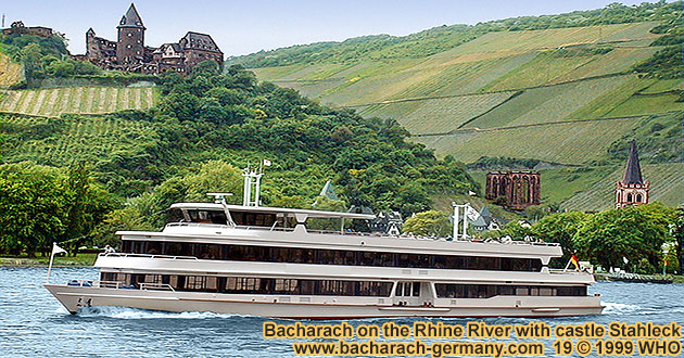 Bacharach, Rhine river, Castle Stahleck.